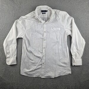 Southern Tide Long Sleeve Shirt Men Charleston L White Button Down Stretch